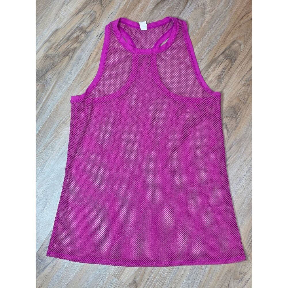 ☔️🔺️Fuchsia Performance Mesh Training Sleeveless Top Medium